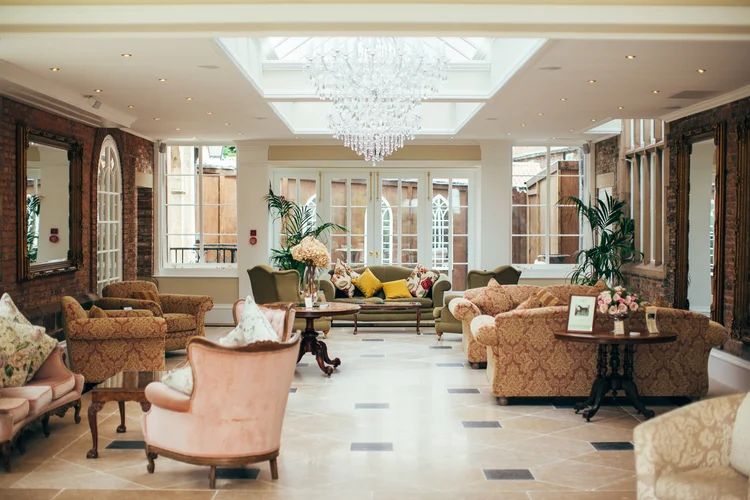 Sarah and Mark's wedding at Goldsborough Hall, Harrogate — photo 10 of 91
