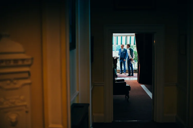 Sarah and Mark's wedding at Goldsborough Hall, Harrogate — photo 11 of 91