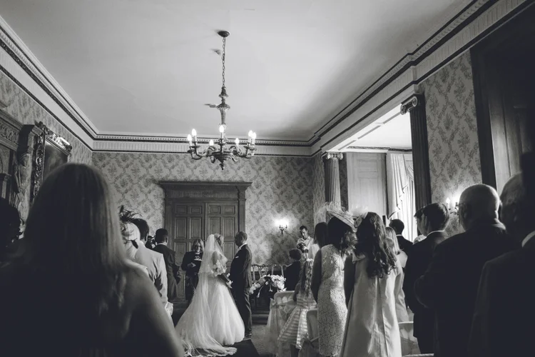 Sarah and Mark's wedding at Goldsborough Hall, Harrogate — photo 37 of 91