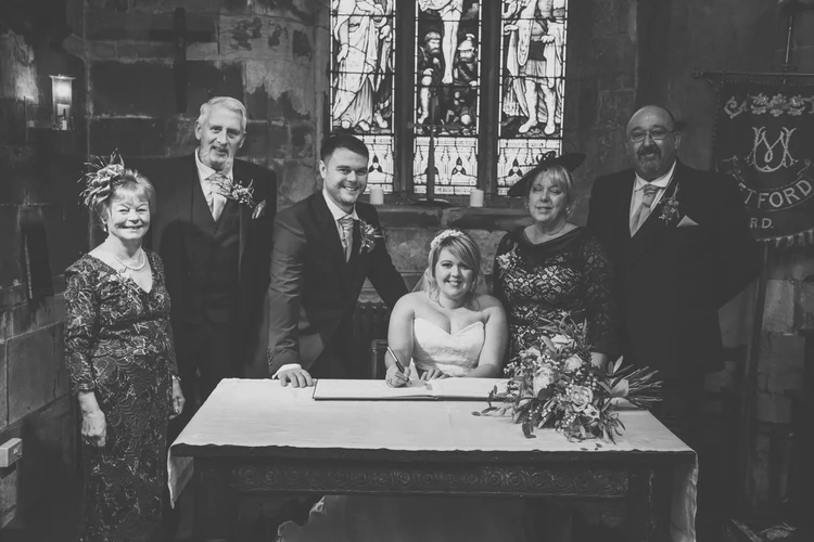 Katie and Luke's winter wedding at Hemswell Court, Lincolnshire — photo 47 of 103