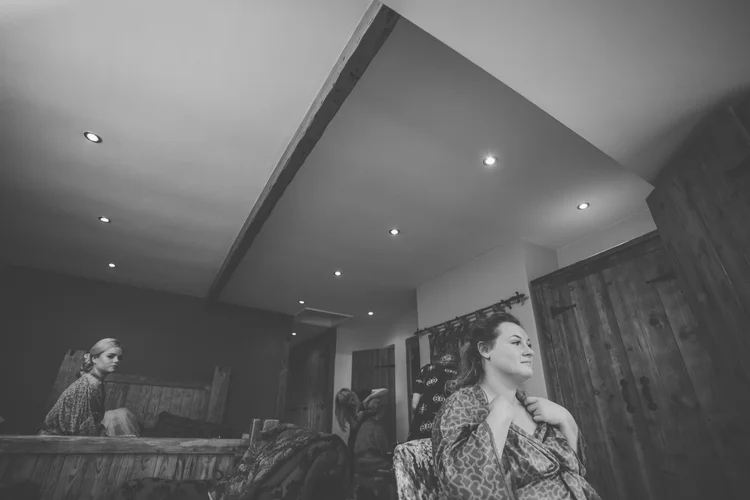 Erin and Jason's foggy winter wedding at Whitley Hall, Sheffield — photo 2 of 57