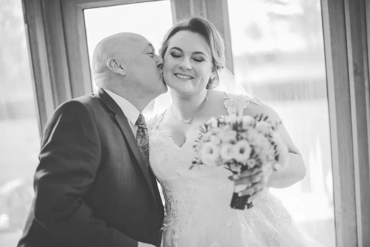 Erin and Jason's foggy winter wedding at Whitley Hall, Sheffield — photo 9 of 57