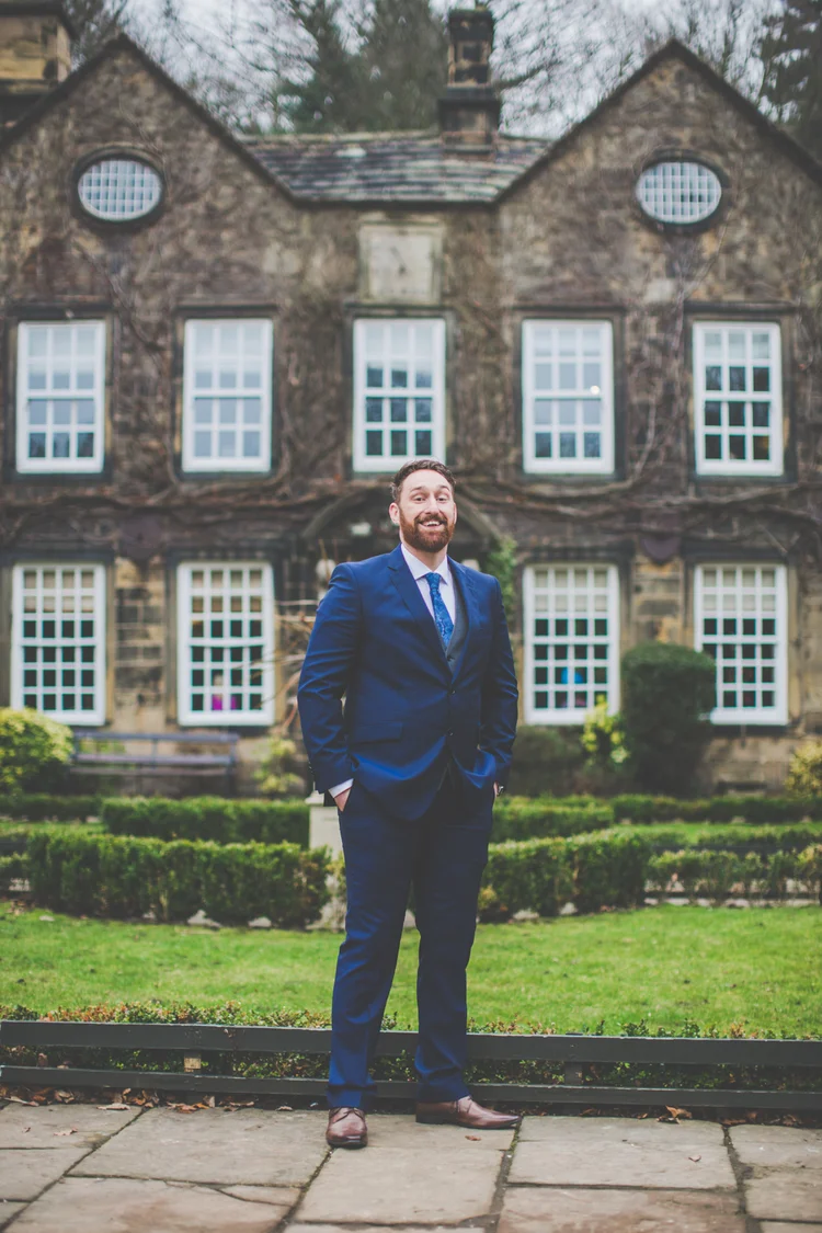 Erin and Jason's foggy winter wedding at Whitley Hall, Sheffield — photo 11 of 57