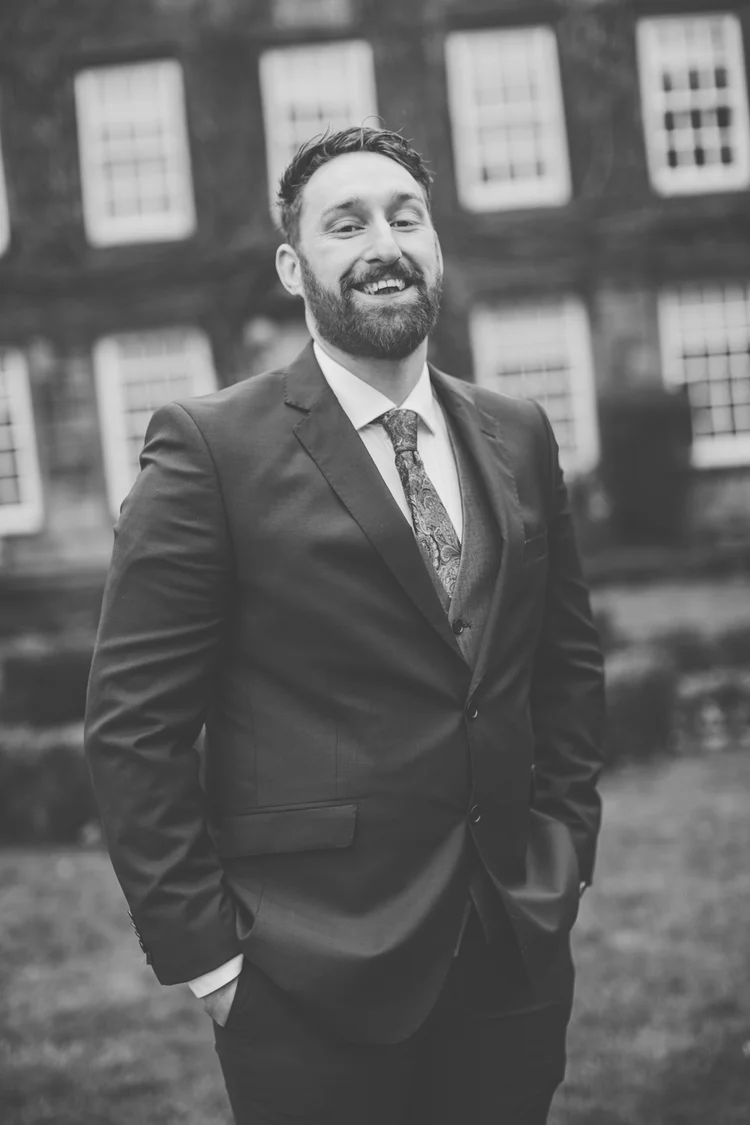 Erin and Jason's foggy winter wedding at Whitley Hall, Sheffield — photo 12 of 57