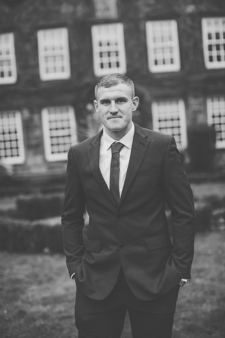 Erin and Jason's foggy winter wedding at Whitley Hall, Sheffield — photo 17 of 57