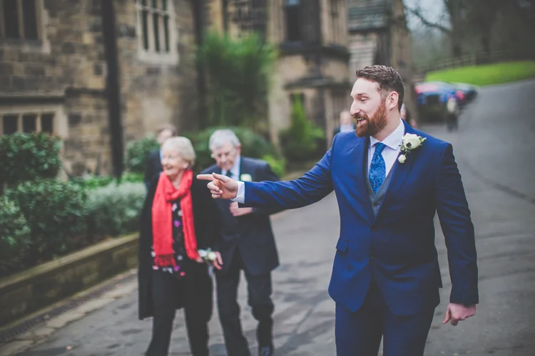 Erin and Jason's foggy winter wedding at Whitley Hall, Sheffield — photo 24 of 57