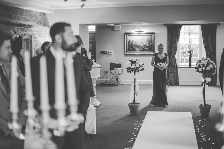 Erin and Jason's foggy winter wedding at Whitley Hall, Sheffield — photo 26 of 57