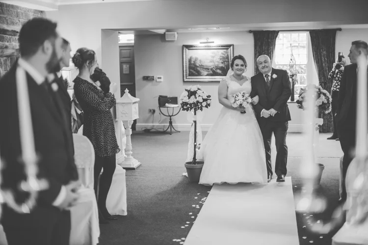 Erin and Jason's foggy winter wedding at Whitley Hall, Sheffield — photo 27 of 57