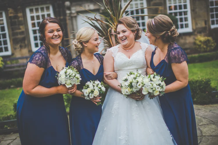 Erin and Jason's foggy winter wedding at Whitley Hall, Sheffield — photo 31 of 57