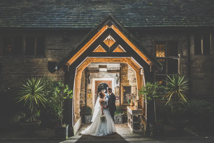 Erin and Jason's foggy winter wedding at Whitley Hall, Sheffield — photo 46 of 57