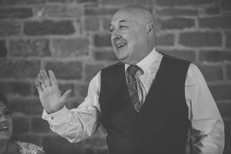 Erin and Jason's foggy winter wedding at Whitley Hall, Sheffield — photo 54 of 57