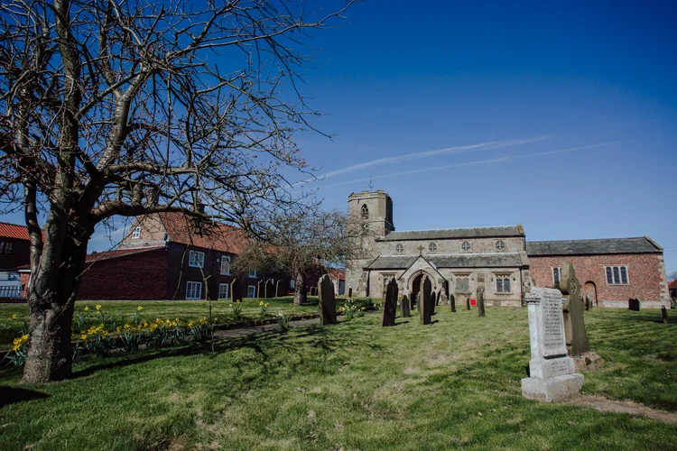 Holly and John's wedding at Bempton Church and Sledmere House — photo 26 of 72
