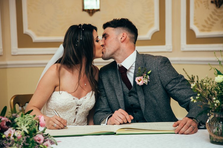 Emily and Wes's wedding at Ringwood Hall, Chesterfield — photo 40 of 78