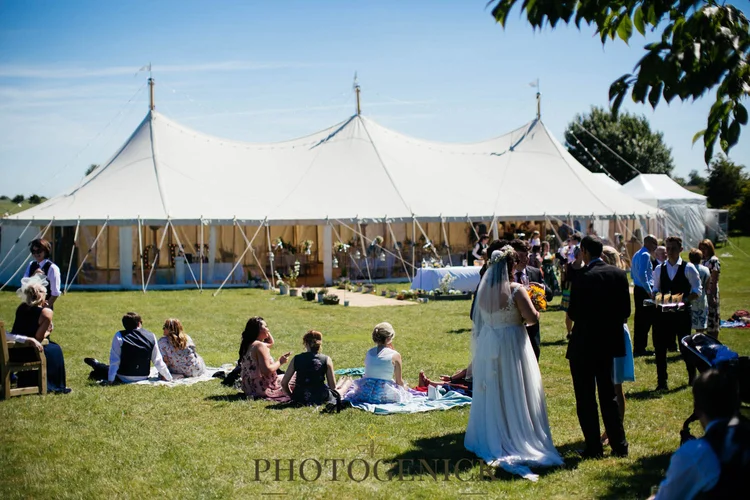 Anne and Mike's marquee wedding in Richmond, North Yorkshire — photo 36 of 57