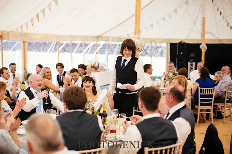 Anne and Mike's marquee wedding in Richmond, North Yorkshire — photo 40 of 57