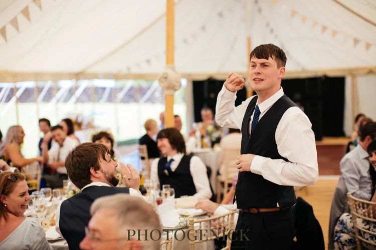 Anne and Mike's marquee wedding in Richmond, North Yorkshire — photo 41 of 57