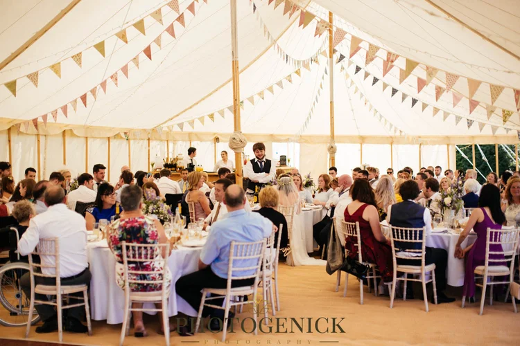 Anne and Mike's marquee wedding in Richmond, North Yorkshire — photo 42 of 57