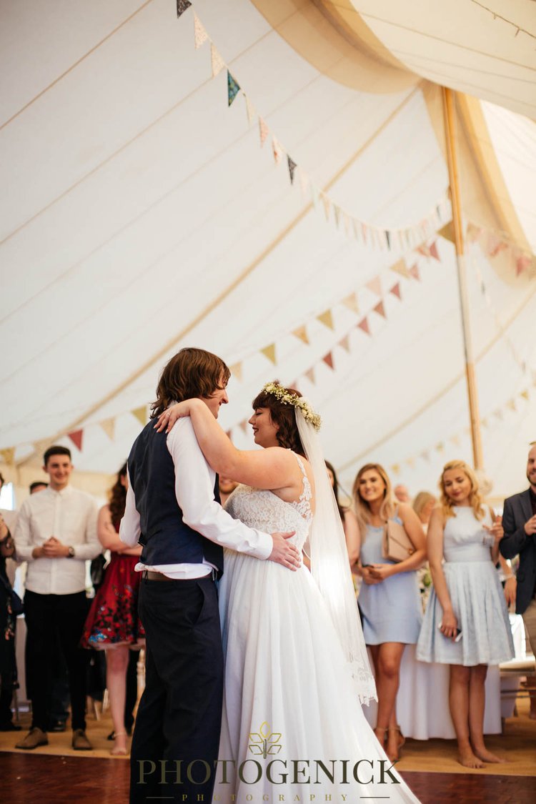 Anne and Mike's marquee wedding in Richmond, North Yorkshire — photo 50 of 57