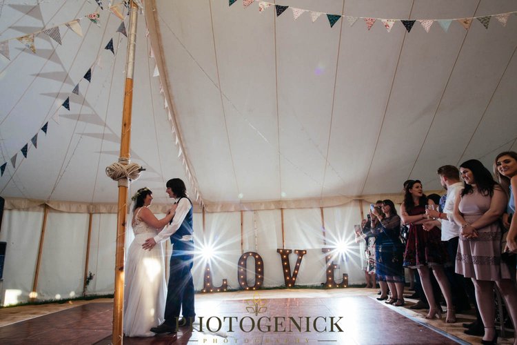Anne and Mike's marquee wedding in Richmond, North Yorkshire — photo 51 of 57