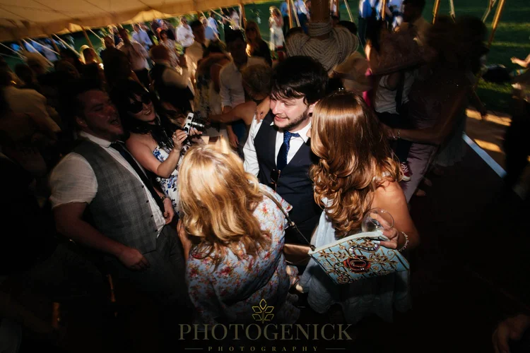 Anne and Mike's marquee wedding in Richmond, North Yorkshire — photo 53 of 57