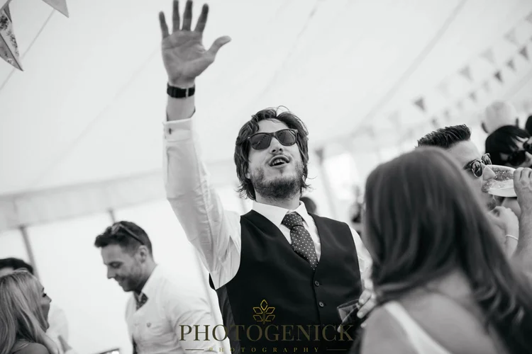 Anne and Mike's marquee wedding in Richmond, North Yorkshire — photo 54 of 57