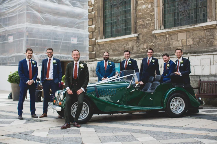 Lisa and Rob's London wedding at St Lawrence Jewry and MC Motors — photo 51 of 146