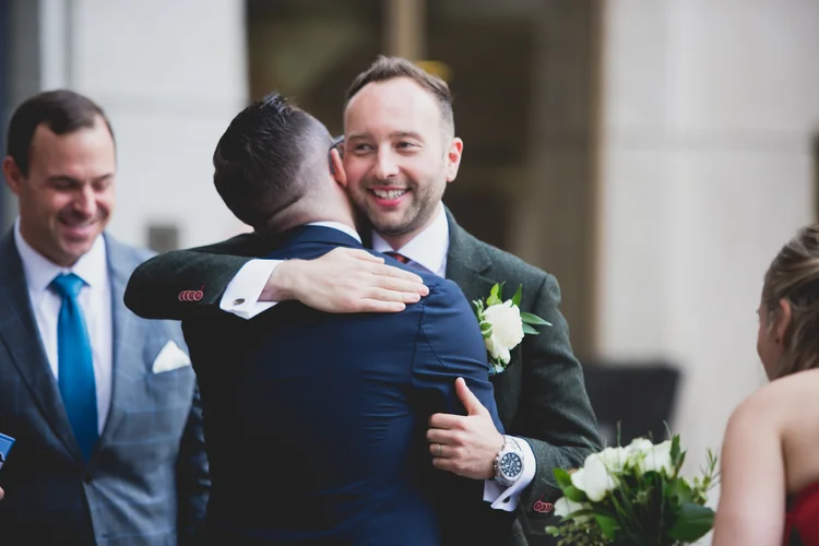 Lisa and Rob's London wedding at St Lawrence Jewry and MC Motors — photo 80 of 146