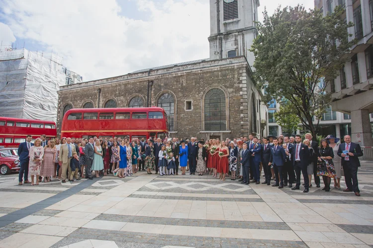 Lisa and Rob's London wedding at St Lawrence Jewry and MC Motors — photo 81 of 146
