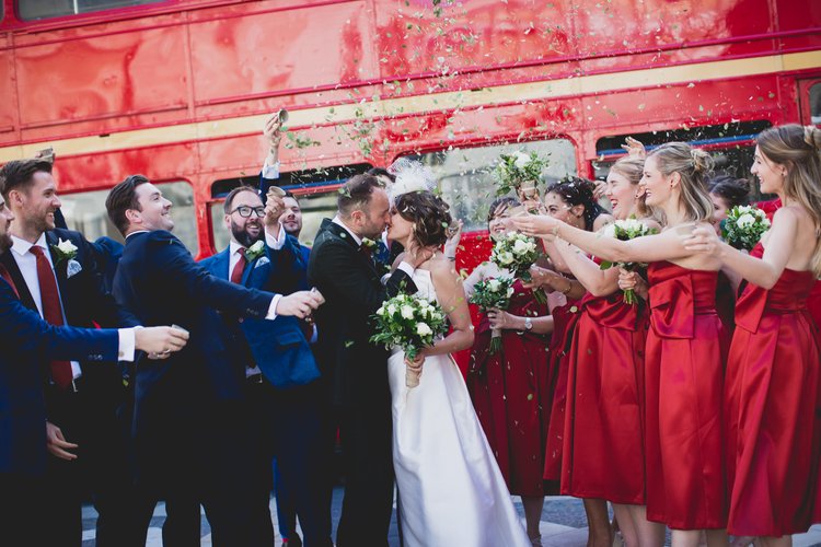 Lisa and Rob's London wedding at St Lawrence Jewry and MC Motors — photo 86 of 146