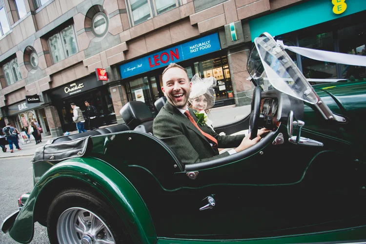 Lisa and Rob's London wedding at St Lawrence Jewry and MC Motors — photo 97 of 146
