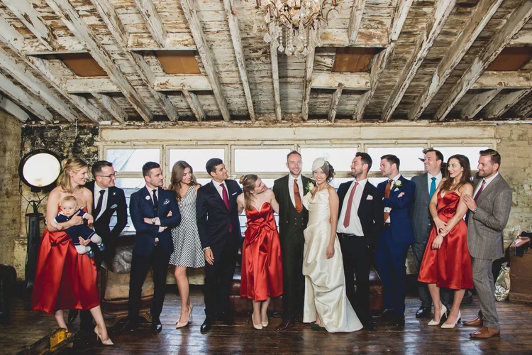 Lisa and Rob's London wedding at St Lawrence Jewry and MC Motors — photo 110 of 146