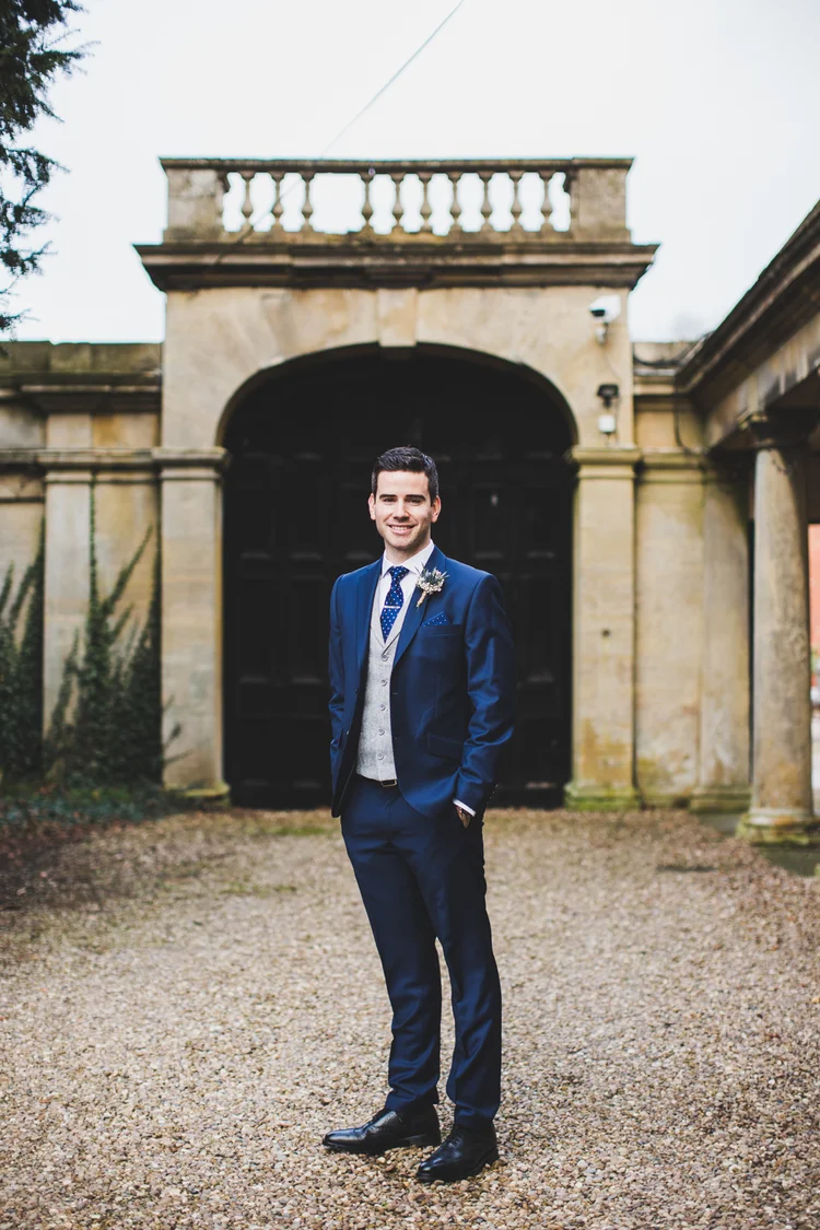 Lisa and Mike's winter wedding at Prestwold Hall, Leicestershire — photo 9 of 89