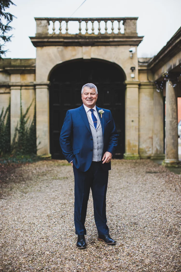 Lisa and Mike's winter wedding at Prestwold Hall, Leicestershire — photo 10 of 89