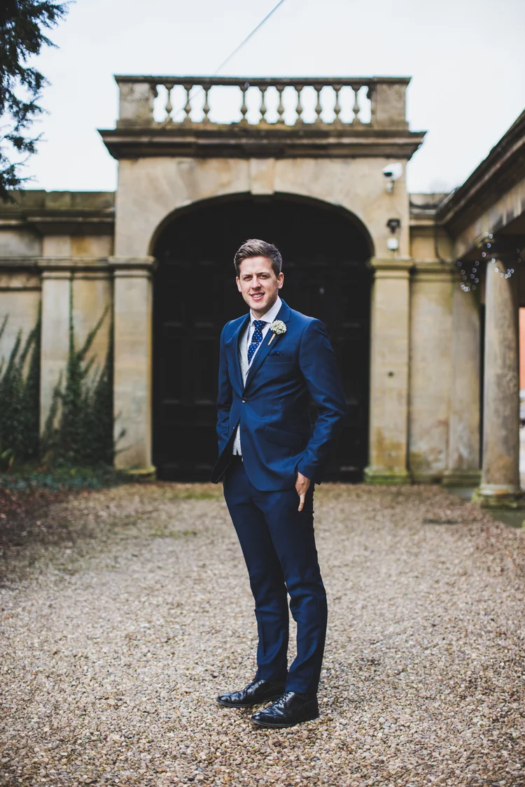 Lisa and Mike's winter wedding at Prestwold Hall, Leicestershire — photo 11 of 89