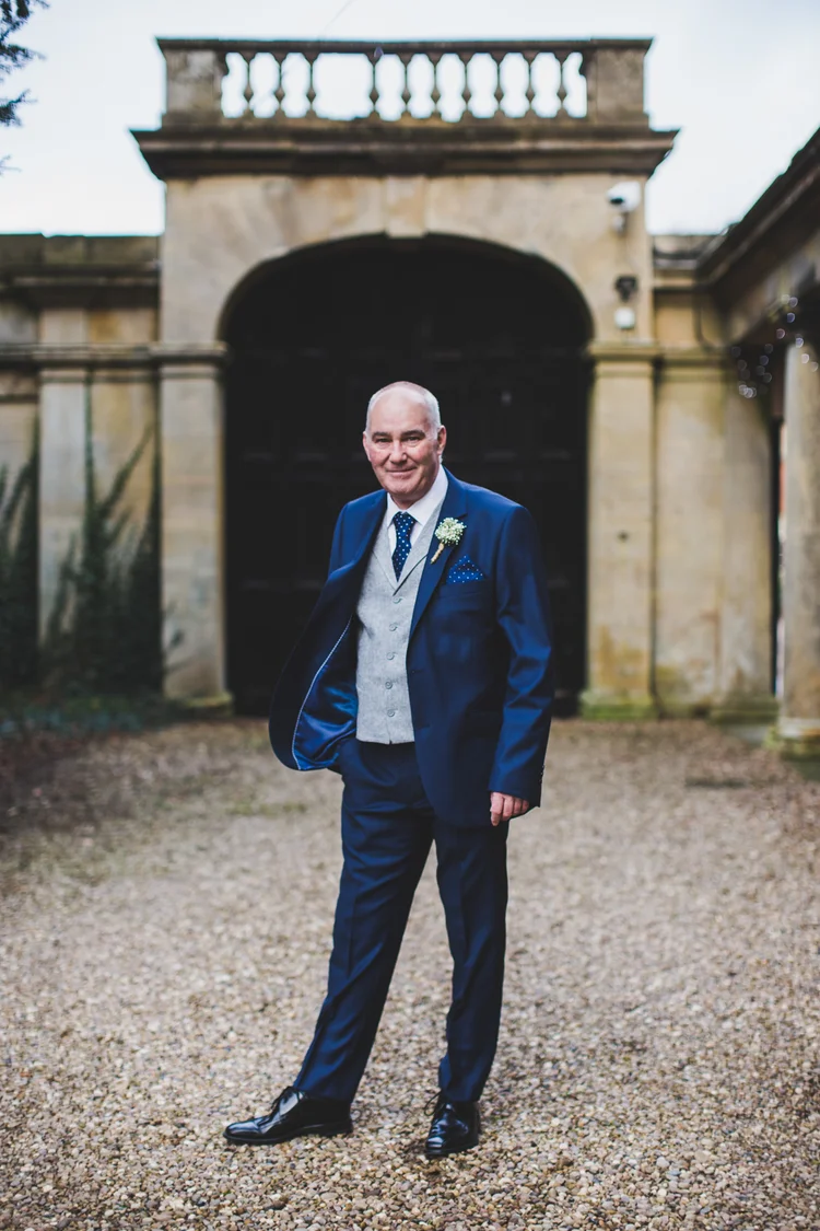 Lisa and Mike's winter wedding at Prestwold Hall, Leicestershire — photo 13 of 89
