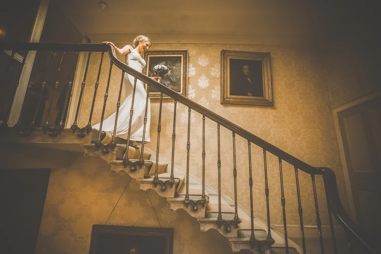 Lisa and Mike's winter wedding at Prestwold Hall, Leicestershire — photo 31 of 89