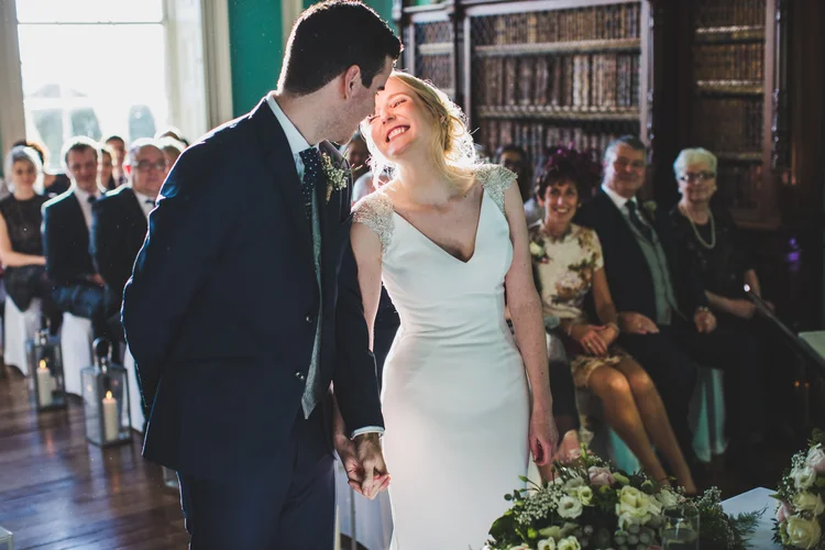 Lisa and Mike's winter wedding at Prestwold Hall, Leicestershire — photo 36 of 89