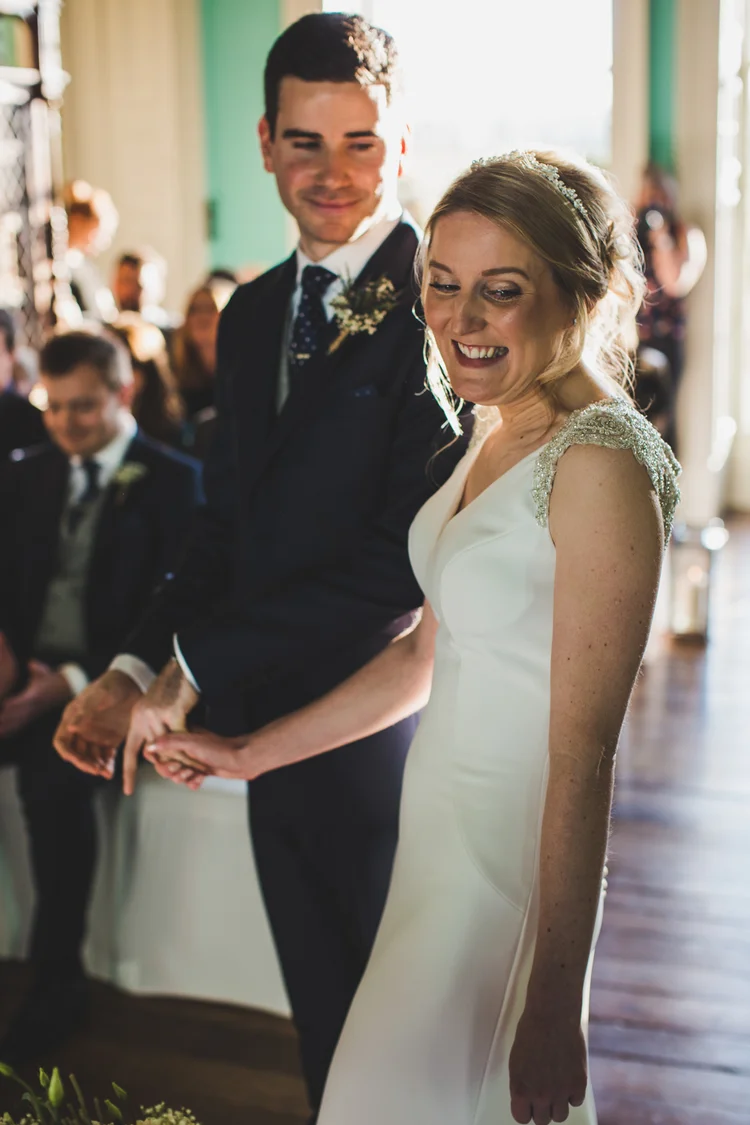 Lisa and Mike's winter wedding at Prestwold Hall, Leicestershire — photo 37 of 89