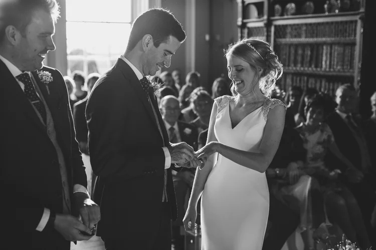 Lisa and Mike's winter wedding at Prestwold Hall, Leicestershire — photo 39 of 89