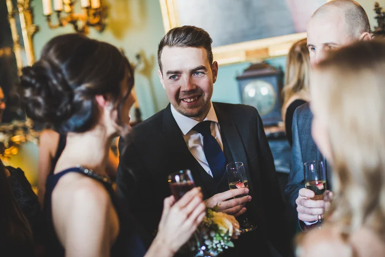 Lisa and Mike's winter wedding at Prestwold Hall, Leicestershire — photo 47 of 89