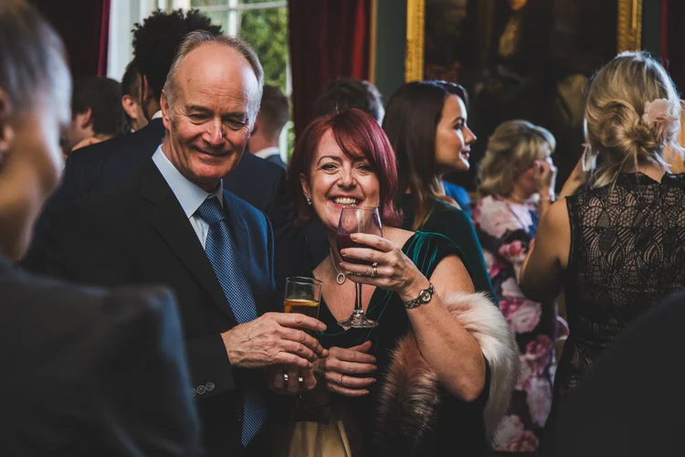 Lisa and Mike's winter wedding at Prestwold Hall, Leicestershire — photo 52 of 89
