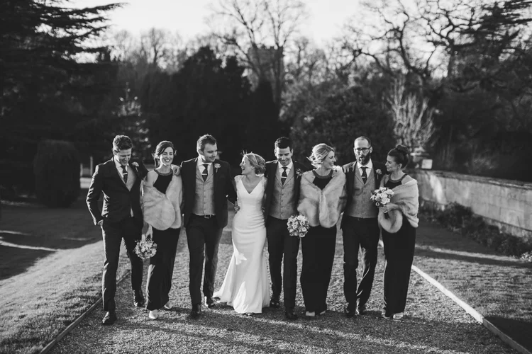 Lisa and Mike's winter wedding at Prestwold Hall, Leicestershire — photo 56 of 89