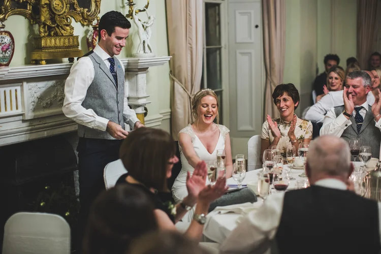 Lisa and Mike's winter wedding at Prestwold Hall, Leicestershire — photo 74 of 89