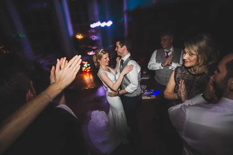 Lisa and Mike's winter wedding at Prestwold Hall, Leicestershire — photo 83 of 89