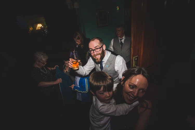 Lisa and Mike's winter wedding at Prestwold Hall, Leicestershire — photo 86 of 89