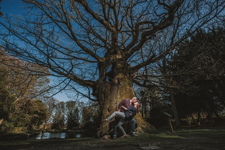Phil and Sarah's sunny pre-wedding shoot at Wortley Hall — photo 9 of 11