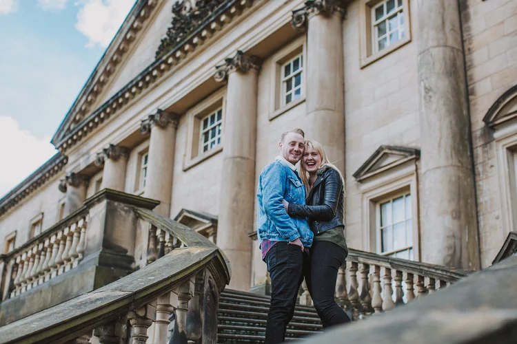 Laura and Drew's pre-wedding shoot at Nostell Priory, Wakefield — photo 4 of 13