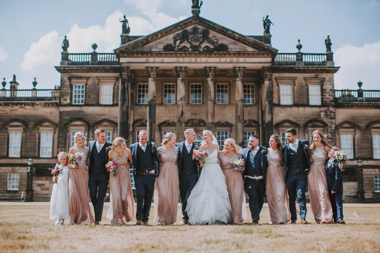 Laura and Andy's wedding at Ackworth Church and Wentworth Woodhouse — photo 37 of 76