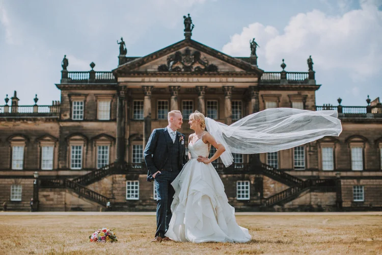 Laura and Andy's wedding at Ackworth Church and Wentworth Woodhouse — photo 40 of 76