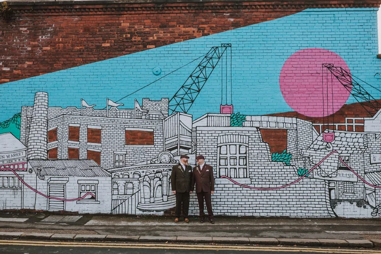 Paul and Nigel's wedding at Kelham Island Museum, Sheffield — photo 9 of 63
